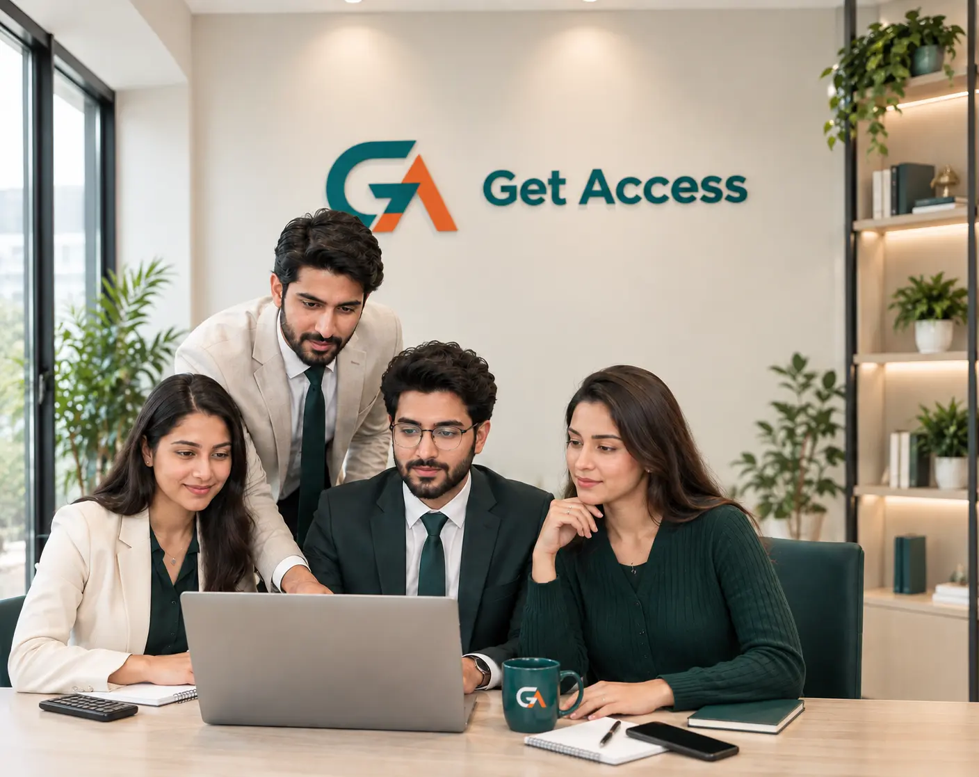 The Get Access team working on a dental clinic website project